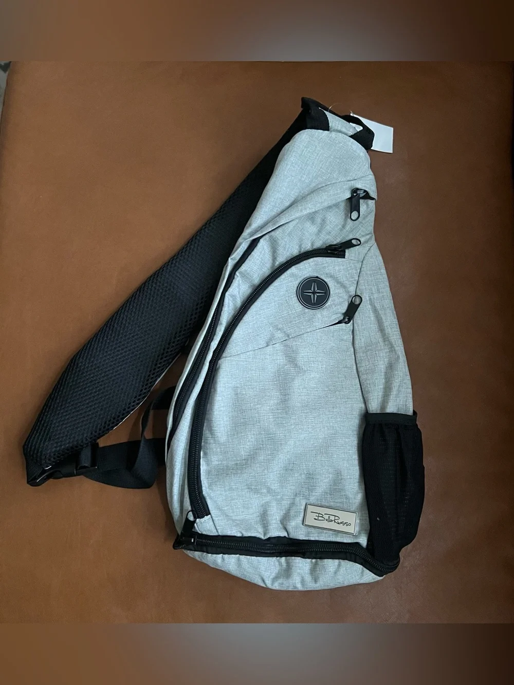 Bella Russo heather gray Light Gray Casual Crossbody Sling Bag Backpack NWT
